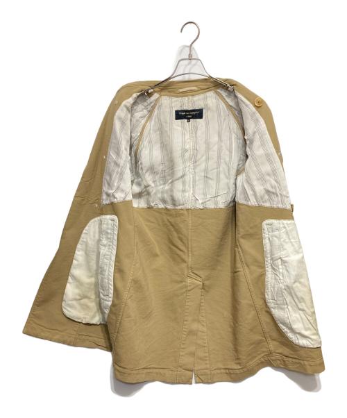 COMME des GARCONS HOMME（コムデギャルソン オム）COMME des GARCONS HOMME (コムデギャルソン オム) 強撚糸ポリステンカラーコート ベージュ サイズ:Mの古着・服飾アイテム