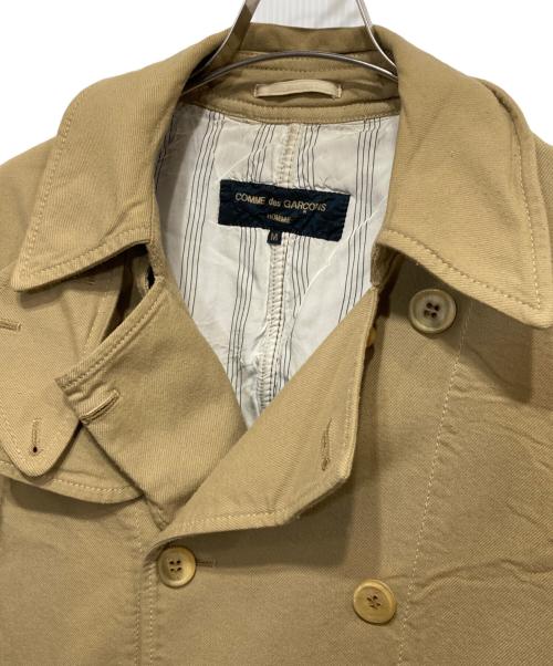 COMME des GARCONS HOMME（コムデギャルソン オム）COMME des GARCONS HOMME (コムデギャルソン オム) 強撚糸ポリステンカラーコート ベージュ サイズ:Mの古着・服飾アイテム