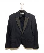 COMME des GARCONS SHIRTコムデギャルソンシャツ）の古着「1Bラペル切替ジャケット」｜グレー×ネイビー