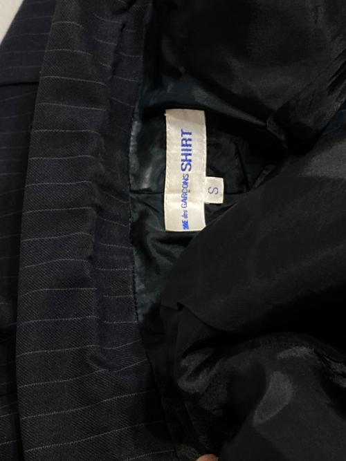 COMME des GARCONS SHIRT（コムデギャルソンシャツ）COMME des GARCONS SHIRT (コムデギャルソンシャツ) 1Bラペル切替ジャケット グレー×ネイビー サイズ:Sの古着・服飾アイテム