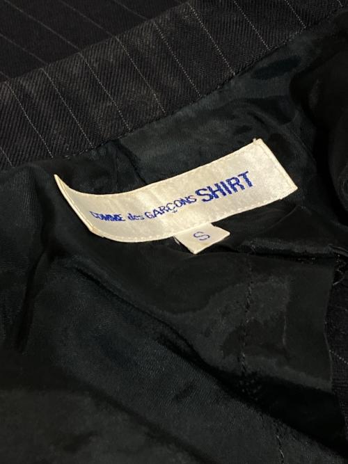 COMME des GARCONS SHIRT（コムデギャルソンシャツ）COMME des GARCONS SHIRT (コムデギャルソンシャツ) 1Bラペル切替ジャケット グレー×ネイビー サイズ:Sの古着・服飾アイテム