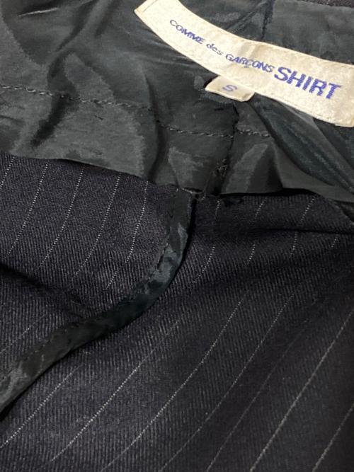COMME des GARCONS SHIRT（コムデギャルソンシャツ）COMME des GARCONS SHIRT (コムデギャルソンシャツ) 1Bラペル切替ジャケット グレー×ネイビー サイズ:Sの古着・服飾アイテム