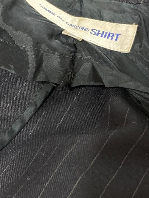 COMME des GARCONS SHIRT（コムデギャルソンシャツ）COMME des GARCONS SHIRT (コムデギャルソンシャツ) 1Bラペル切替ジャケット グレー×ネイビー サイズ:Sの古着・服飾アイテム