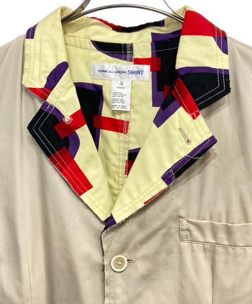 COMME des GARCONS SHIRT（コムデギャルソンシャツ）COMME des GARCONS SHIRT (コムデギャルソンシャツ) 3Bカッティングテーラードジャケット ベージュ サイズ:Ｍの古着・服飾アイテム