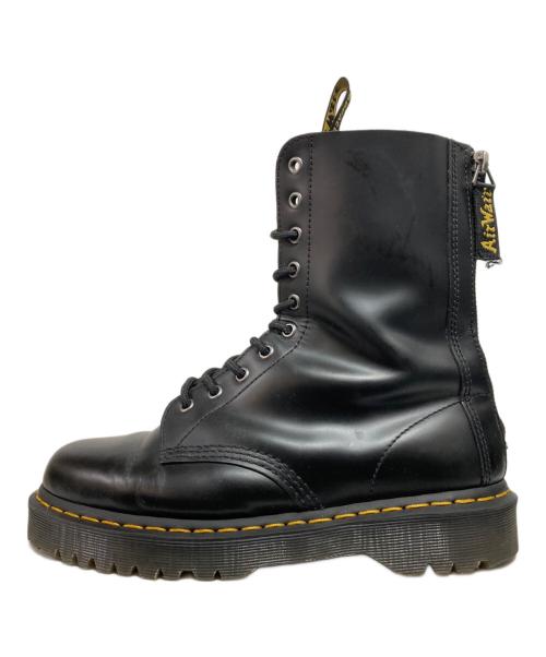 Dr.Martens（ドクターマーチン）Dr.Martens (ドクターマーチン) 10ホールジッパーブーツ ブラック サイズ:UK8の古着・服飾アイテム
