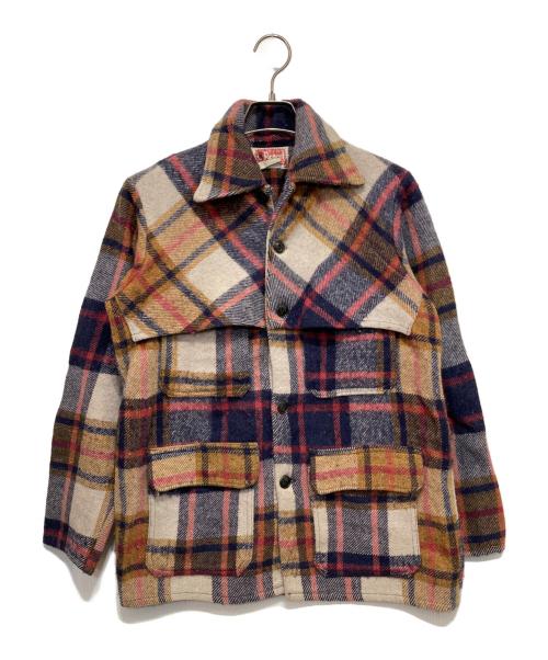 REGENT（レジェント）REGENT (レジェント) ウールジャケット レッド×ベージュ サイズ:Sの古着・服飾アイテム