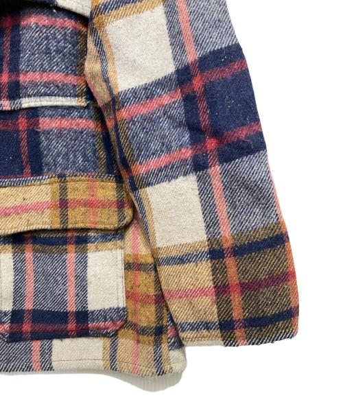 REGENT（レジェント）REGENT (レジェント) ウールジャケット レッド×ベージュ サイズ:Sの古着・服飾アイテム