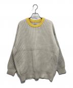 Sea Room lynnシールームリン）の古着「Multi ニットプルオーバー」｜イエロー×アイボリー