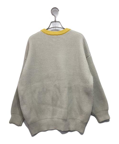 Sea Room lynn（シールームリン）Sea Room lynn (シールームリン) Multi ニットプルオーバー イエロー×アイボリー サイズ:FREEの古着・服飾アイテム