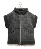 Sea Room lynnシールームリン）の古着「フェイクムートンボアベスト」｜ブラック