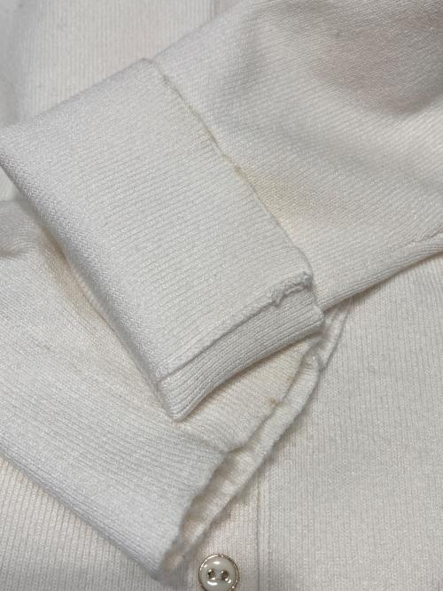 CELFORD（セルフォード）CELFORD (セルフォード) HANAE MORI (ハナエモリ) ハートネックリブニットプルオーバー ホワイト サイズ:Fの古着・服飾アイテム