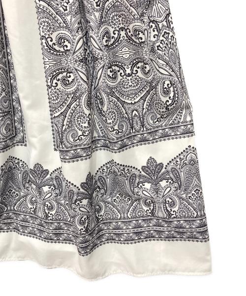 HER LIP TO（ハーリップトゥ）Her lip to (ハーリップトゥ) herlipto Marbella Panel Printed Dress ホワイト×ブラック サイズ:Mの古着・服飾アイテム