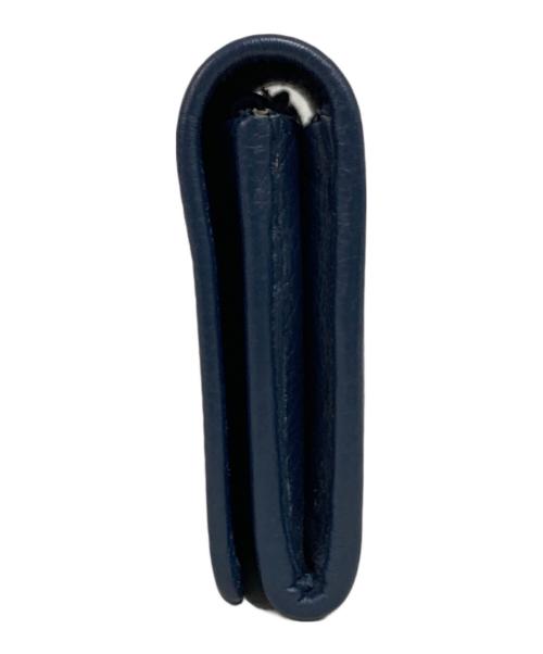 BALENCIAGA（バレンシアガ）BALENCIAGA (バレンシアガ) パンチング加工ウォレット ブルーの古着・服飾アイテム