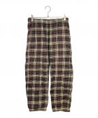 SUPREMEシュプリーム）の古着「Turtan Flannel Skate Pants/タータンフランネルスケートパンツ」｜ブラック×イエロー