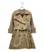Aquascutumアクアスキュータム）の古着「ショートトレンチコート」｜ベージュ