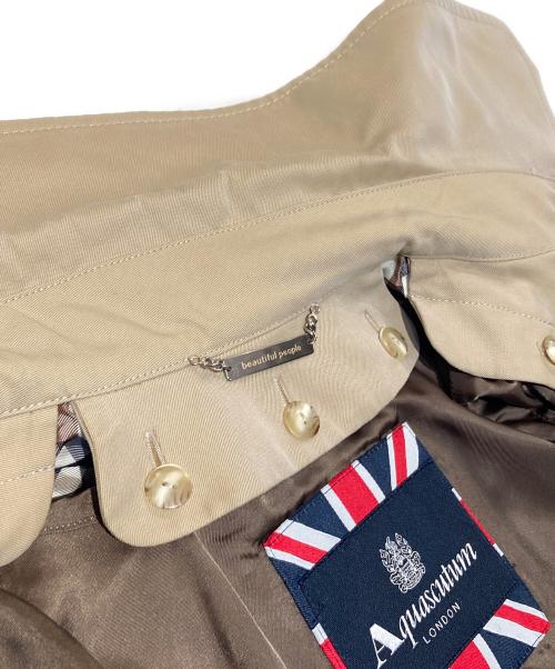 Aquascutum（アクアスキュータム）Aquascutum (アクアスキュータム) ショートトレンチコート ベージュ サイズ:-の古着・服飾アイテム