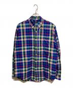 POLO RALPH LAURENポロ・ラルフローレン）の古着「ロングスリーブシャツ」｜ブルー×レッド