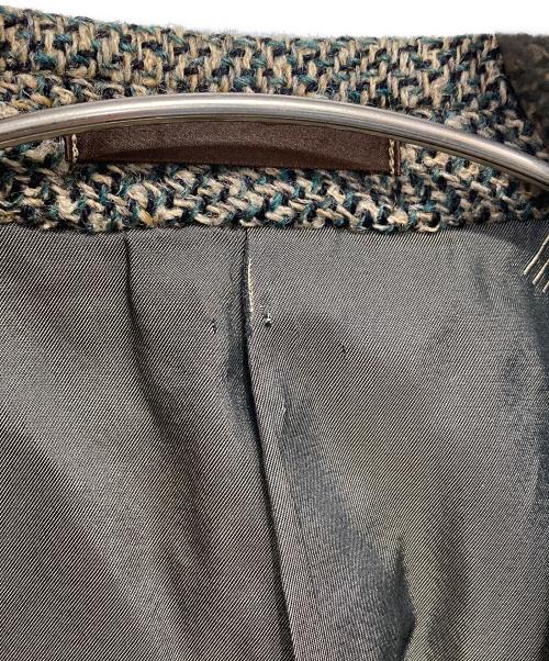 LANVIN（ランバン）LANVIN (ランバン) 2Bツイードテーラードジャケット カーキ サイズ:R48-45の古着・服飾アイテム