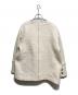 BEAUTY&YOUTH (ビューティーアンドユース) ノーカラーツイードジャケット アイボリー サイズ:S：7000円