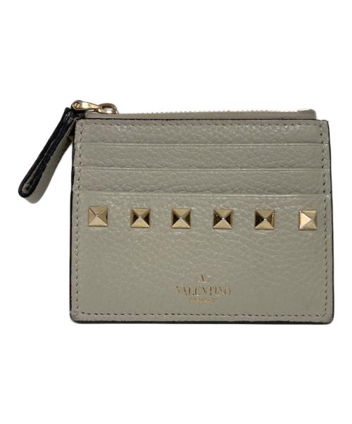 VALENTINO GARAVANI（ヴァレンティノ・ガラヴァーニ）VALENTINO GARAVANI (ヴァレンティノ・ガラヴァーニ) スタッズコインケース ライトグレーの古着・服飾アイテム