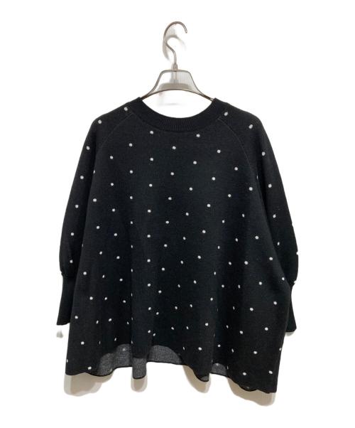 BEARDSLEY（ビアズリー）BEARDSLEY (ビアズリー) チュチュキャミニット ドット柄 ブラック サイズ:Fの古着・服飾アイテム