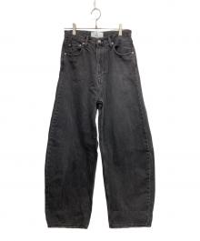 Curensology（カレンソロジー）の古着「＜&RC＞カーヴィーデニムパンツ」｜ブラック