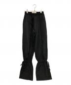 song for the muteソングフォーザミュート）の古着「コットンナイロンフレアパンツ」｜ブラック