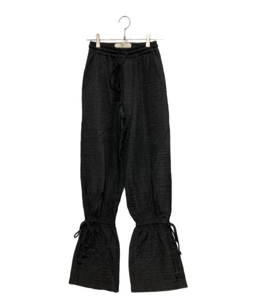 song for the mute（ソングフォーザミュート）song for the mute (ソングフォーザミュート) コットンナイロンフレアパンツ ブラック サイズ:44の古着・服飾アイテム