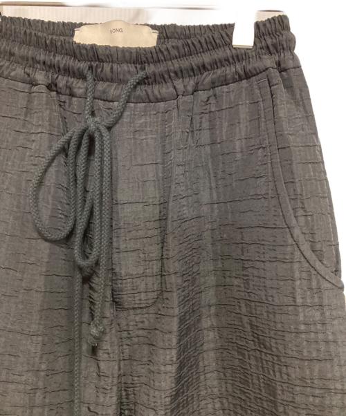 song for the mute（ソングフォーザミュート）song for the mute (ソングフォーザミュート) コットンナイロンフレアパンツ ブラック サイズ:44の古着・服飾アイテム