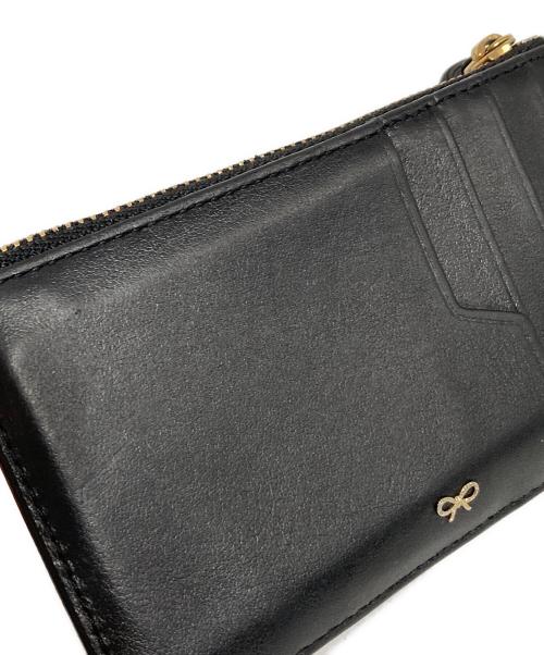 ANYA HINDMARCH（アニヤ・ハインドマーチ）ANYA HINDMARCH (アニヤ・ハインドマーチ) コインケース ブラックの古着・服飾アイテム