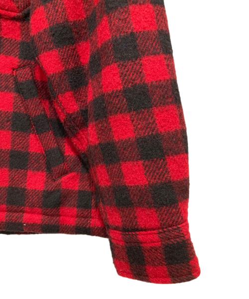 BEDWIN &THE HEARTBREAKERS（ベドウィンアンドザ ハートブレイカーズ）BEDWIN &THE HEARTBREAKERS (ベドウィンアンドザ ハートブレイカーズ) BUFFALO CHECK PADDED JACKET ‘KAY’ レッド×ブラック サイズ:2の古着・服飾アイテム