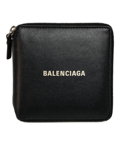 BALENCIAGA（バレンシアガ）BALENCIAGA (バレンシアガ) ラウンドファスナーロゴウォレット ブラックの古着・服飾アイテム