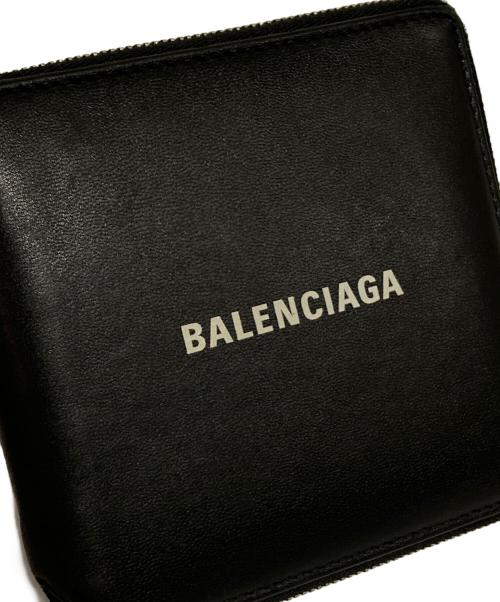 BALENCIAGA（バレンシアガ）BALENCIAGA (バレンシアガ) ラウンドファスナーロゴウォレット ブラックの古着・服飾アイテム