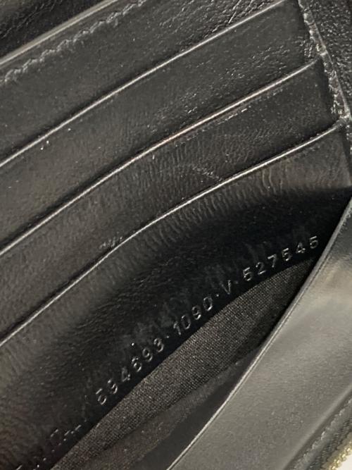 BALENCIAGA（バレンシアガ）BALENCIAGA (バレンシアガ) ラウンドファスナーロゴウォレット ブラックの古着・服飾アイテム