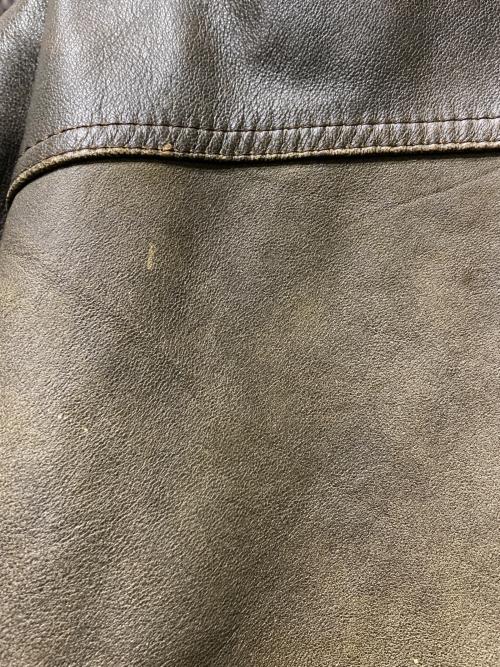 USED（ユーズド）USED (ユーズド) ラムレザージャケット ブラウン×オリーブ サイズ:Mの古着・服飾アイテム