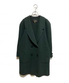 Leilian（レリアン）の古着「カシミヤチェスターコート」｜グリーン