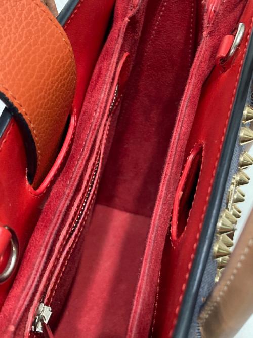 Christian Louboutin（クリスチャン・ルブタン）Christian Louboutin (クリスチャン・ルブタン) パロマスモールハンドバッグ オレンジ・インディゴの古着・服飾アイテム