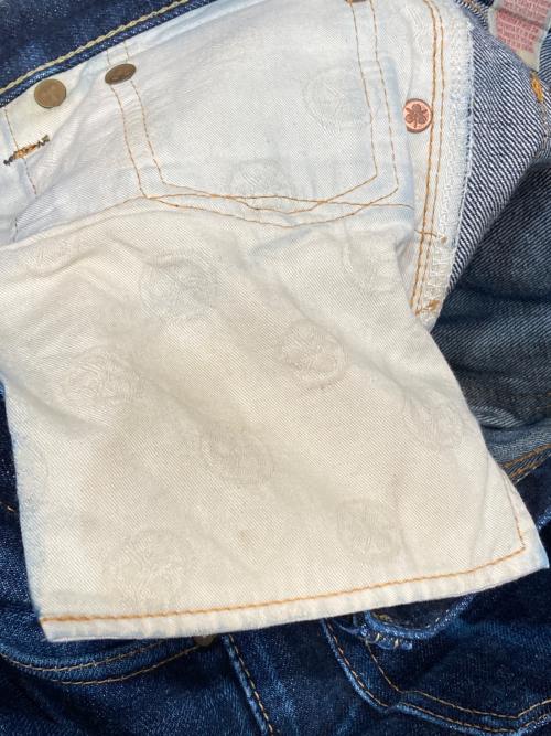 MOMOTARO JEANS（桃太郎ジーンズ）MOMOTARO JEANS (桃太郎ジーンズ) 出陣スリムストレートデニムパンツ インディゴ サイズ:W32の古着・服飾アイテム