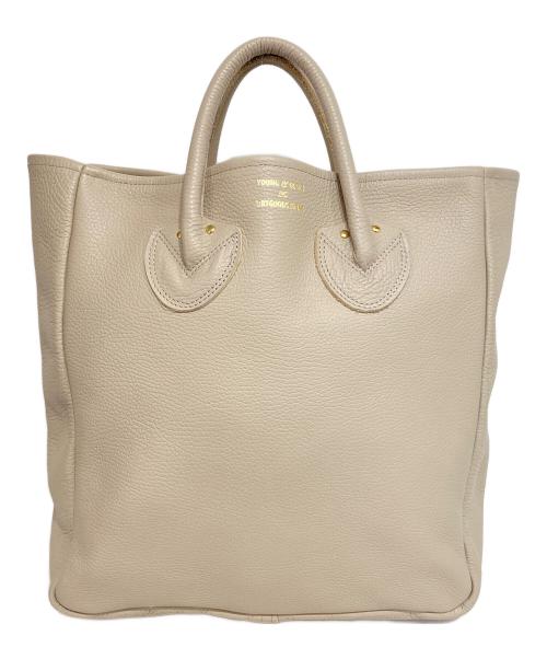 YOUNG & OLSEN The DRYGOODS STORE（ヤングアンドオルセン ザ ドライグッズストア）YOUNG & OLSEN The DRYGOODS STORE (ヤングアンドオルセン ザ ドライグッズストア) レザートートバッグ アイボリーの古着・服飾アイテム