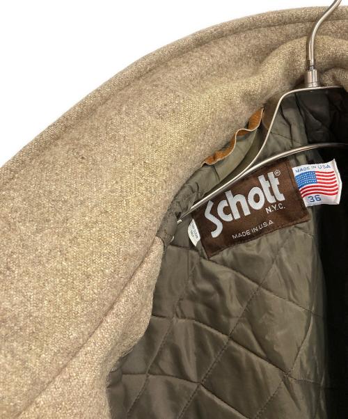 Schott（ショット）Schott (ショット) メルトンジャケット ベージュ サイズ:36の古着・服飾アイテム