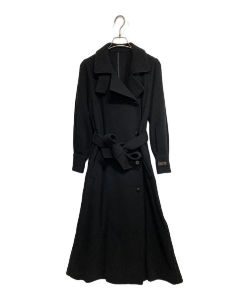 Ameri（アメリ）Ameri (アメリ) POOFY FLARE LONG COAT ブラック サイズ:Sの古着・服飾アイテム