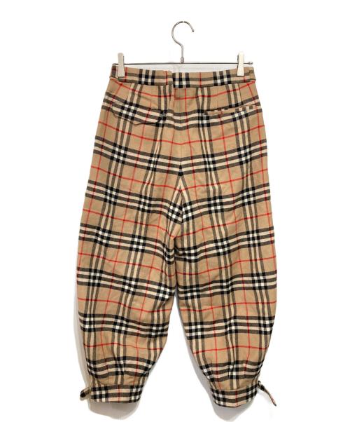 Burberry's（バーバリーズ）Burberry's (バーバリーズ) ノバチェッククロップドバルーンパンツ ブラウン サイズ:W79の古着・服飾アイテム