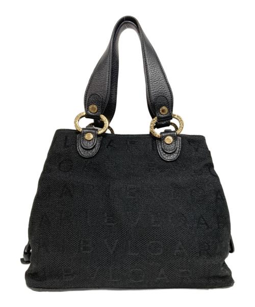 BVLGARI（ブルガリ）BVLGARI (ブルガリ) ロゴマニア2WAYハンドバッグ ブラックの古着・服飾アイテム
