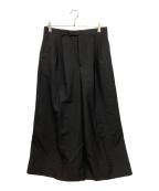 LAD MUSICIANラッドミュージシャン）の古着「21AW WOOL GABARDINE 2タック ワイドパンツ」｜ブラック