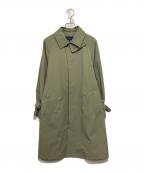 SHIPSシップス）の古着「スリーブギャザーステンカラーコート」｜グリーン