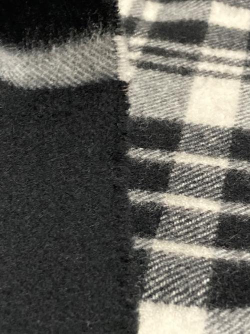 JOHNSTONS OF ELGIN（ジョンストンズオブエルガン）JOHNSTONS OF ELGIN (ジョンストンズオブエルガン) カシミヤチェックストール ブラックの古着・服飾アイテム