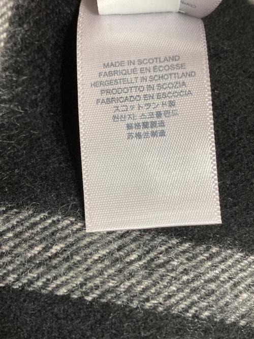 JOHNSTONS OF ELGIN（ジョンストンズオブエルガン）JOHNSTONS OF ELGIN (ジョンストンズオブエルガン) カシミヤチェックストール ブラックの古着・服飾アイテム