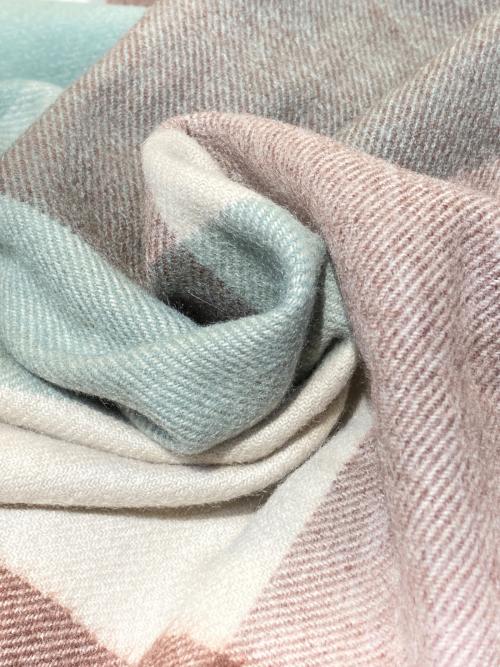 Cesare Gatti（チェザーレ ガッティ）Cesare Gatti (チェザーレ ガッティ) カシミヤチェックストール グリーンの古着・服飾アイテム