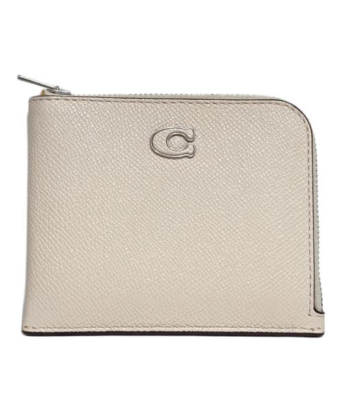 COACH（コーチ）COACH (コーチ) Lジップ ウォレット・シグネチャー キャンバス ホワイトの古着・服飾アイテム
