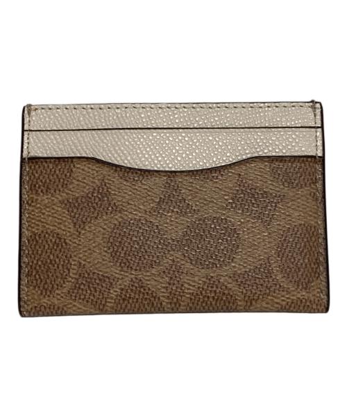 COACH（コーチ）COACH (コーチ) Lジップ ウォレット・シグネチャー キャンバス ホワイトの古着・服飾アイテム